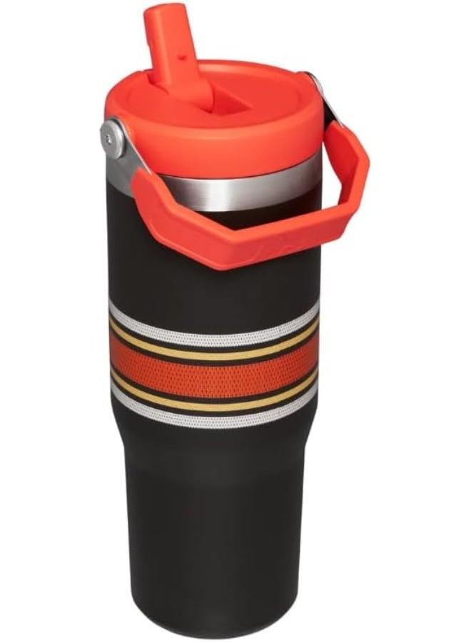 ستانلي كوب ستانلي آيس فلو™ 2.0 ذو ماصة قابلة للطي مع مقبض - زجاجة مياه معزولة من الفولاذ المقاوم للصدأ سعة 30 أونصة (0.85 لتر)، غطاء محكم الإغلاق مقاوم للتسرب، خالٍ من مادة BPA، كوب حراري للمشروبات الباردة والساخنة مناسب للصالة الرياضية والسفر والاستخدام اليومي - (شبكة سوداء) - Image 2