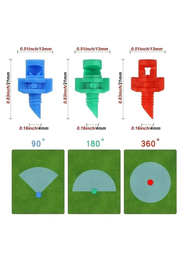 Blue 90 Degree Refraction Nozzle 50pcs for PE Pipe Irrigation Watering - Image 3