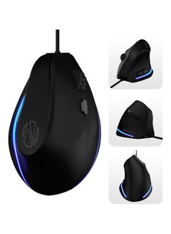 ZEBRONICS Cozy 6 Button Vertical Gaming Mouse with 3200 DPI max, 1.8m Braided Cable, Led Lights, high Resolution Sensor, Rubber Finish, Ergonomic Design and Plug Play Usage  - Image 2