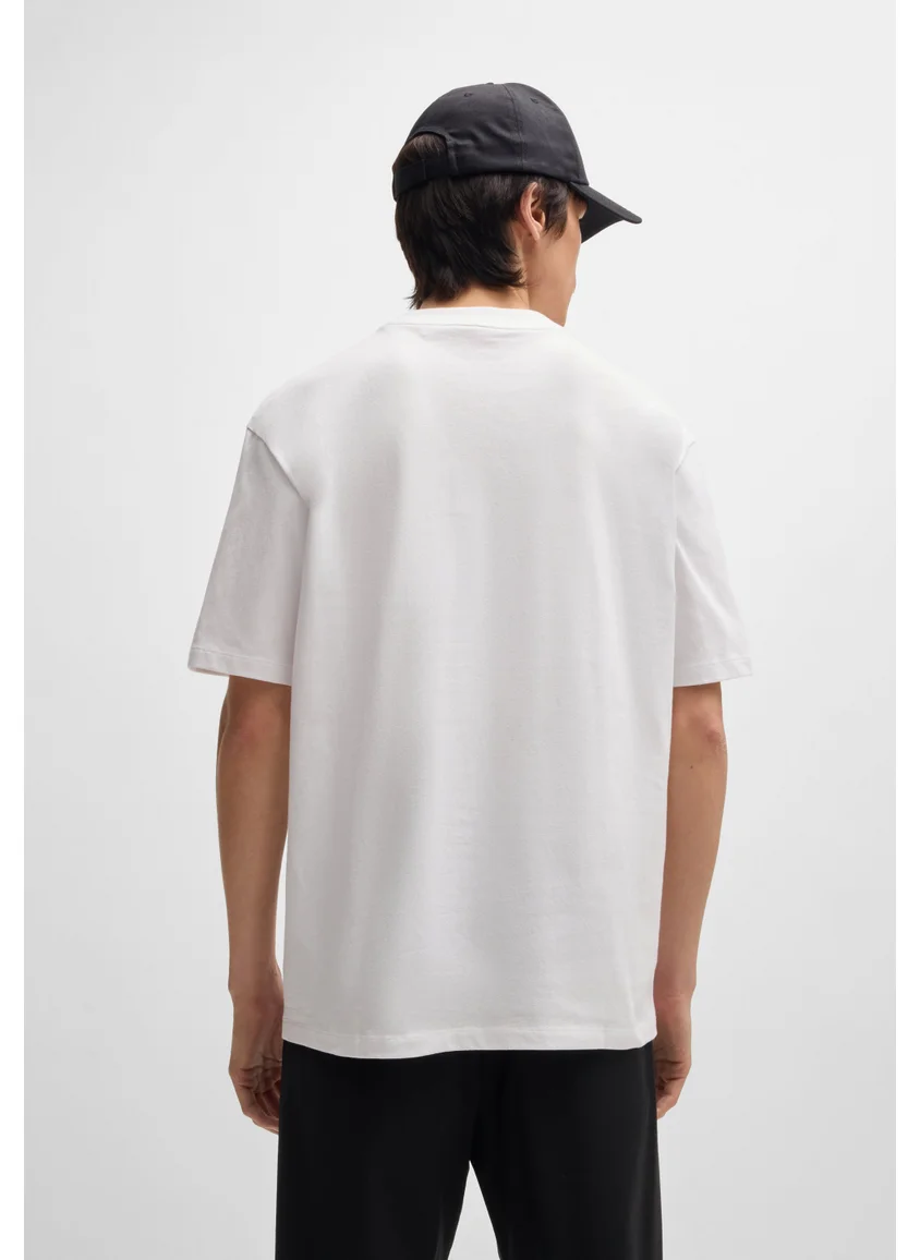 هوجو Relaxed-fit T-shirt in cotton with logo print