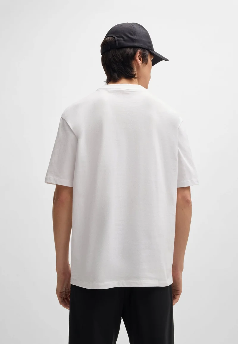 HUGO Relaxed-fit T-shirt in cotton with logo print