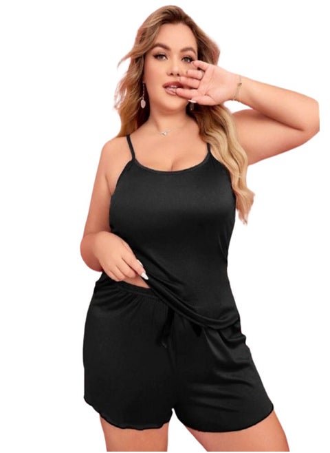 Custom-fit hot shorts set - solid black
