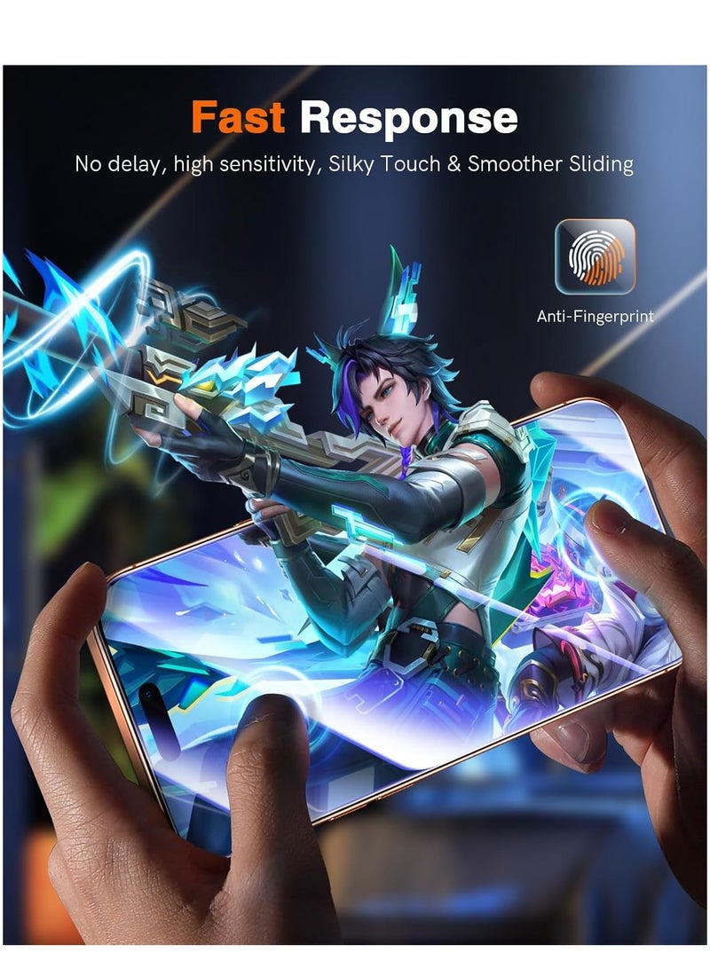 DUSALA iPhone 17 Pro Max 9D Tempered Glass Premium 9H Hardness Glass Anti-Scratch Dustproof Anti-Static Bubble-Free Glass For iPhone 17 Pro Max 6.9-inch - Image 4