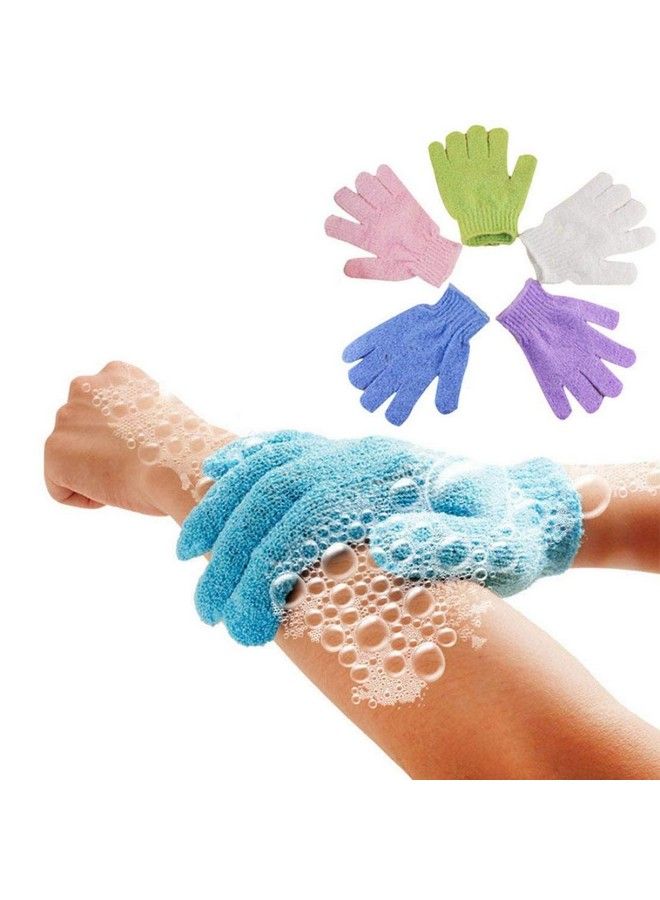 Right Products 2 Pair Bath Gloves Spa Massage Body Scrubber Cleaner ; Exfoliating Polyester Pouf Scrubber Sponge Pad Mitt Glove ; Body Scrubbing Gloves - Image 4
