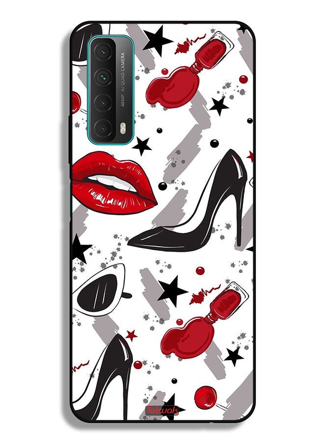 Tolwak - Huawei P smart (2021) Protective Case Cover Lipstick And Shoes Art - Image 1