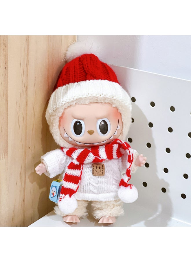 null - Labubu Labubu Doll Plush Doll Vinyl Doll 17cm Costume Suit For Clothes Accessories-Specification:17cm Labubu Can Be Worn -Colour:Mcdonald's Set - Image 1
