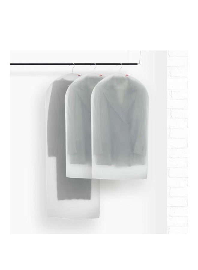 ريان غطاء خزانة راين 2029.11 | مجموعة من 3 أكياس لتخزين وحماية الملابس من الغبار | المقاسات: 60 × 150 سم و60 × 100 سم | شبه شفاف وشفاف - Image 2