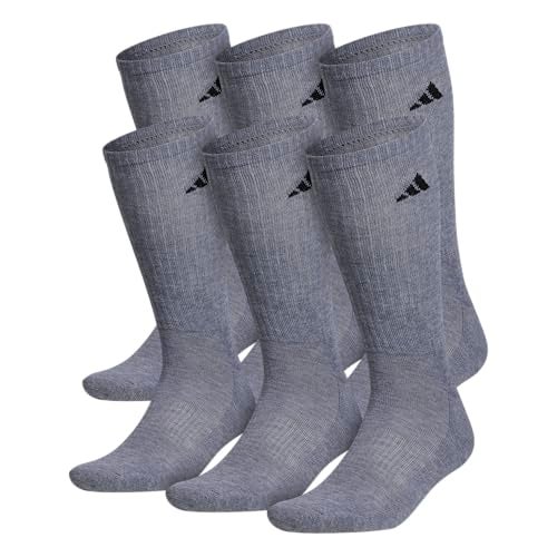 adidas Men's Athletic Cushioned 6-Pack Crew, Cushioned Crew Socks with Arch Compression for a Secure Fit - Image 1