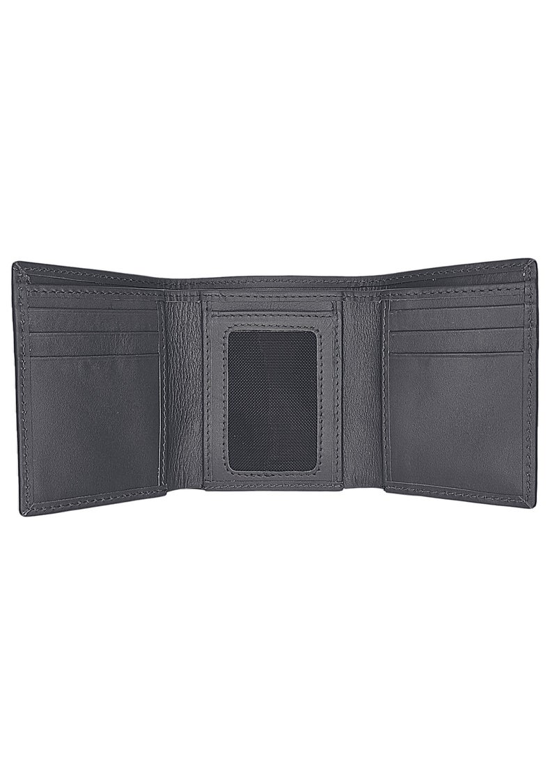 Energize - Tri-Fold Genuine Leather Wallet for Men, Premium Leather Tri-Fold Genuine Leather Wallet for Men, Premium Leather Material with Versatile Compartment, Ideal for Traveling & Daily Use, Perfect Gift for Any Occasion- Black - Image 1