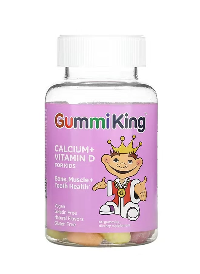 GummiKing Calcium + Vitamin D for Kids 60 Gummies 