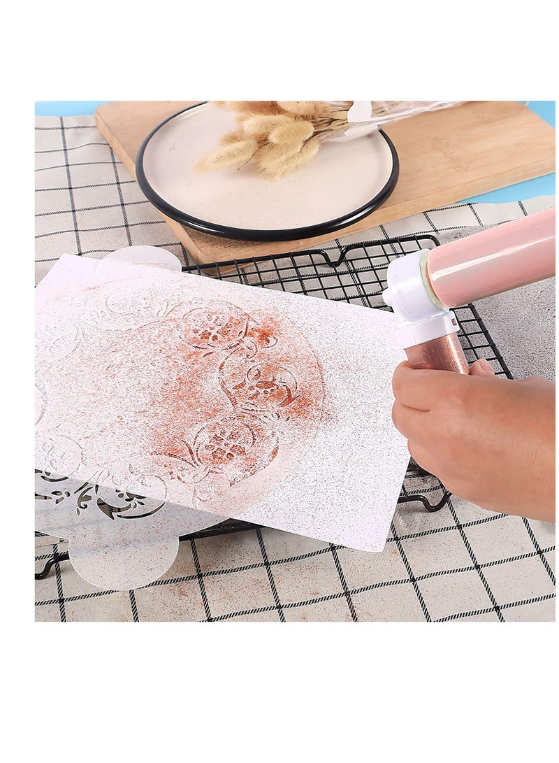 Manual Airbrush for Decorating Cakes, DIY Baking Cake Pump Tools, Cakes Spray Gun Kit Kitchen Cupcakes Cookies and Desserts Decorating, Pink - Image 5