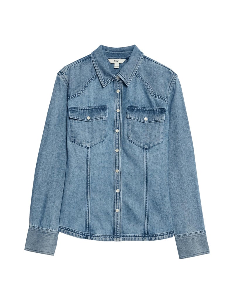 Marks & Spencer Denim Western Shirt - Image 2