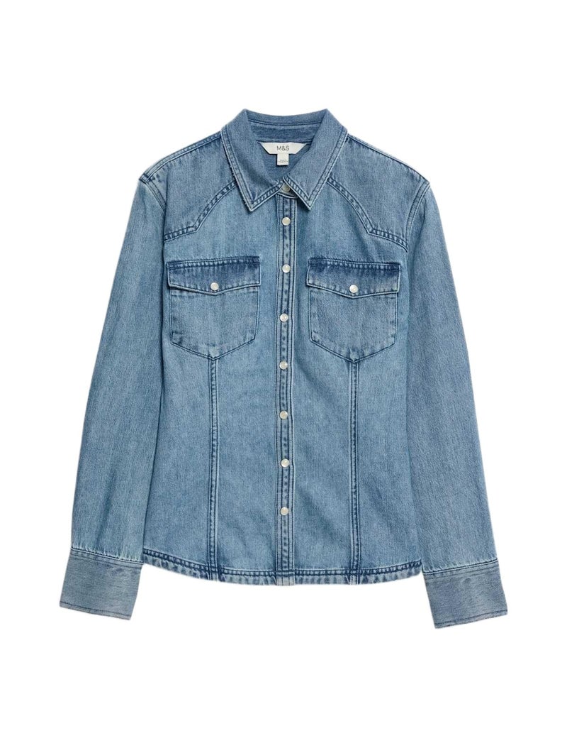 Marks & Spencer Denim Western Shirt - Image 1