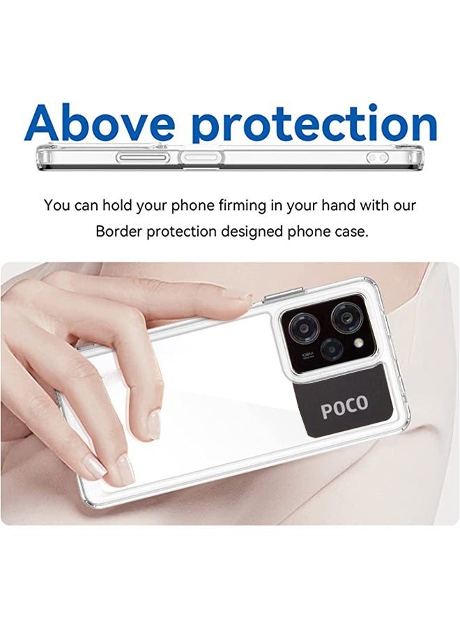 Xiaomi Redmi Note 12 Pro/Poco X5 Pro 5G Case Slim Drop Proof Phone Cover Protect from Drop/Scratch/Fingerprint Clear Acrylic Back TPU Bumper Thin Protective Protection