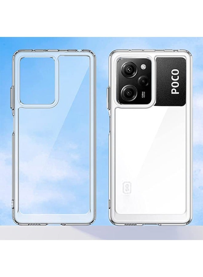 Xiaomi Redmi Note 12 Pro/Poco X5 Pro 5G Case Slim Drop Proof Phone Cover Protect from Drop/Scratch/Fingerprint Clear Acrylic Back TPU Bumper Thin Protective Protection