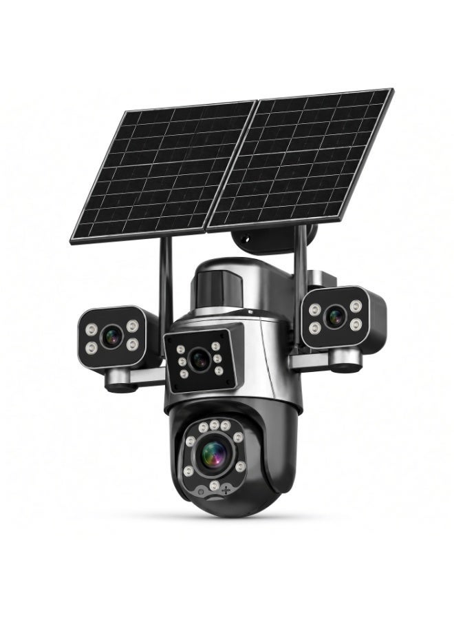 ELTRAZONE 4-Lens AI Solar Security Camera 8K PTZ 360° Outdoor IP Camera, 12X Optical Zoom, Dual SIM 4G, AI Motion Detection, Color Night Vision, Two-Way Audio, Solar Powered Security Camera - Image 5