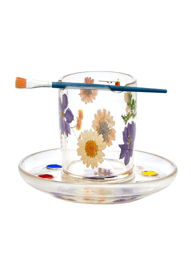 Gute Painter's Cup & Palette Set for Painting Lovers - Round Paint Tray, & Palette with Water Cup & Clever Cutout for Brush for Artists & Painters, Painter Gift for Mothers Day, Her - Image 2