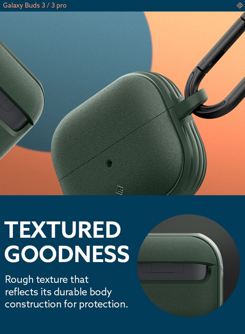 Caseology حافظة فولت لسماعات سامسونج جالكسي بودز 3 برو وحافظة بودز3 مع كارابينر - أخضر منتصف الليل - Image 5
