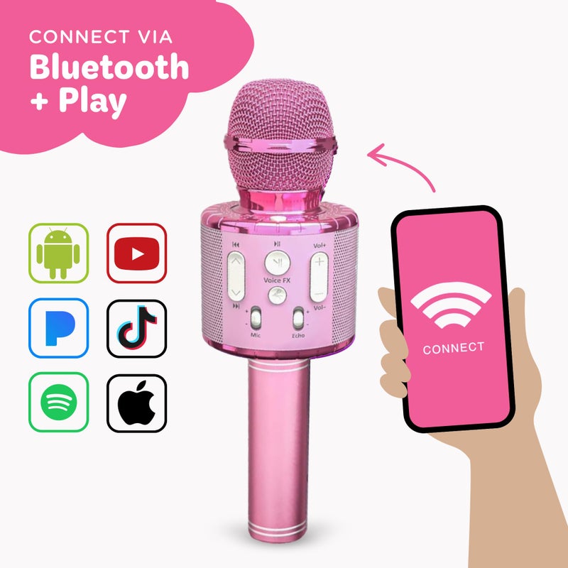 Move2Play, Kids Karaoke Microphone | Includes Pre-Loaded Songs & Bluetooth | Kids Birthday Party Gift | Toy for All Ages 2, 3, 4, 5, 6+ Year Old Girls, Boys & Toddlers - Image 3