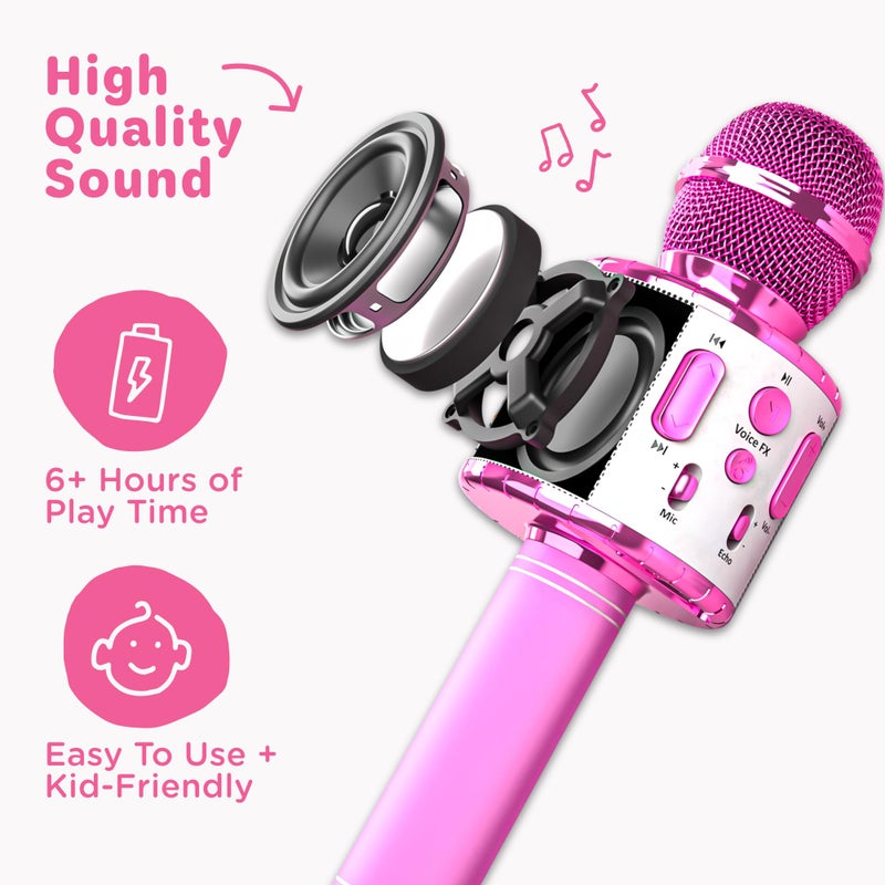Move2Play, Kids Karaoke Microphone | Includes Pre-Loaded Songs & Bluetooth | Kids Birthday Party Gift | Toy for All Ages 2, 3, 4, 5, 6+ Year Old Girls, Boys & Toddlers - Image 5