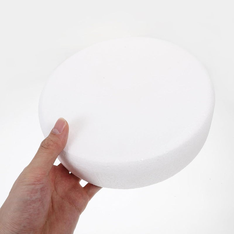 FUOYLOO 3pcs Round Foam Cake Models Height Baking Tools for Decorating Practice DIY Wedding Shower Display Smooth Surface Reusable Cake Dummies - Image 3