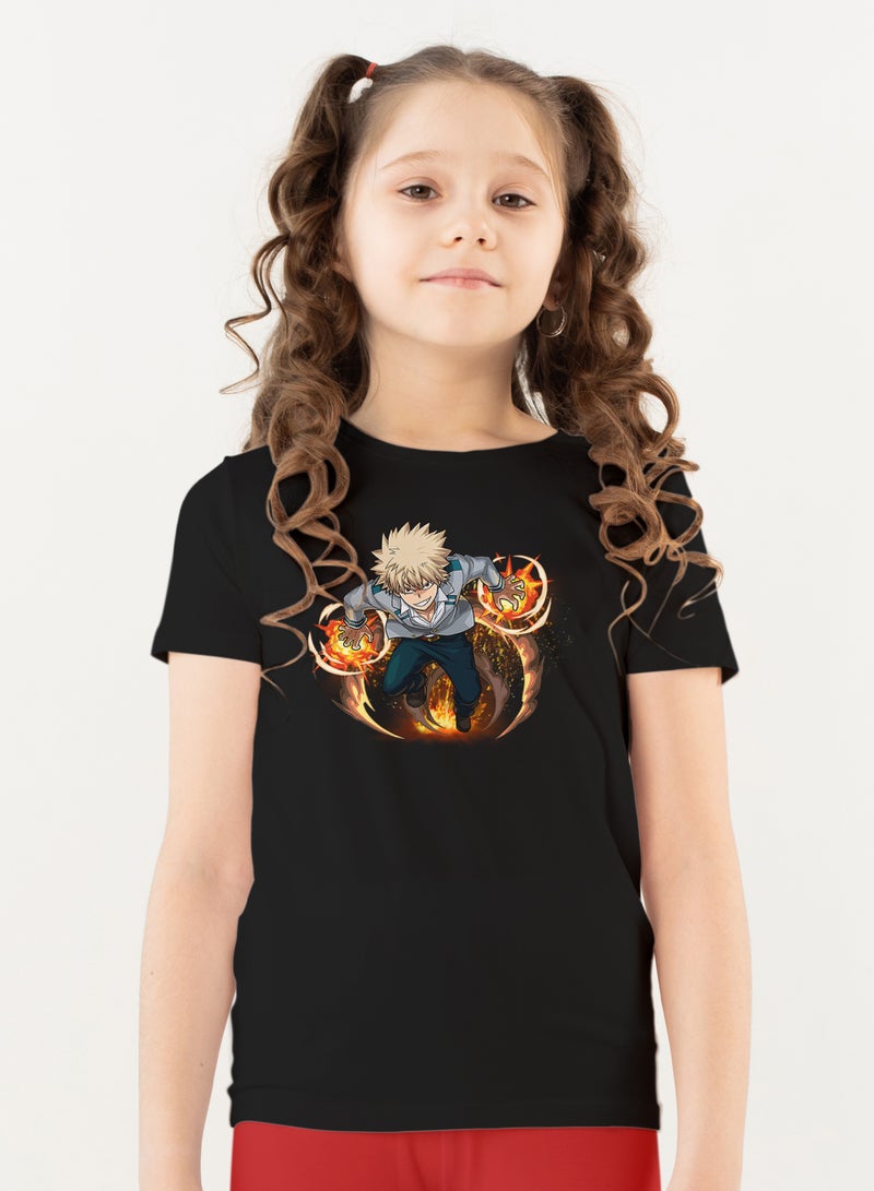عالم الموضة تيشرت قطن بطباعة عالية الجودة بتصميم انمي اكادمية بطلي - Image 1