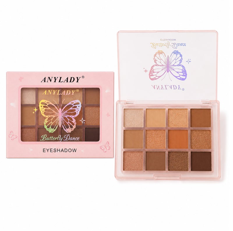 Me Now 12 Colors Nude Eyeshadow Palette Matte Shimmer Brown Eye Shadow  Kit 01 - Image 1