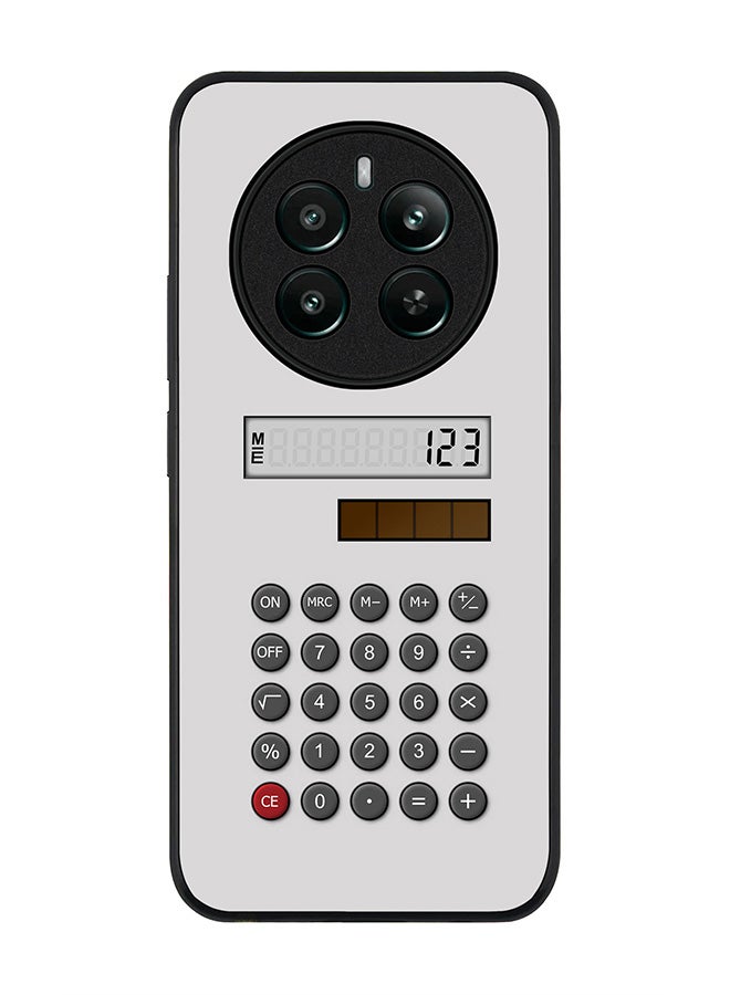 Stylizedd Rugged Black edge case for Realme 12 Plus 5G / Realme 12 4G, Slim fit Soft Case Flexible Anti Drop TPU Gel Thin Cover -  Calc (White) - Image 1