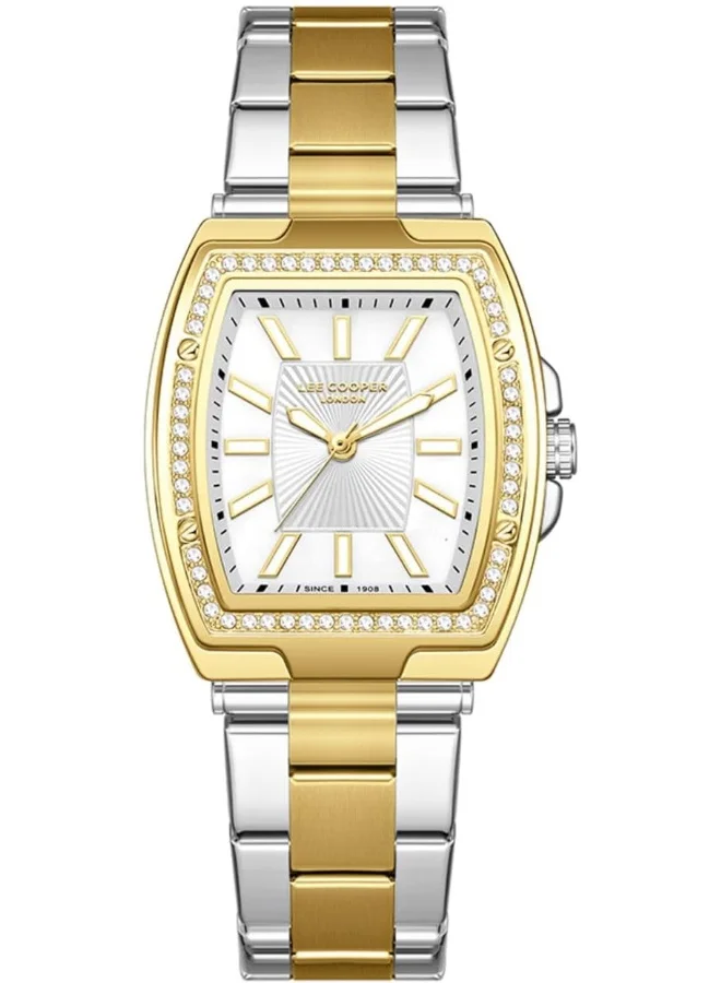 لي كوبر LEE COOPER Women's Watch, Analog Display and Metal Strap - LC08058.220, Two Tone