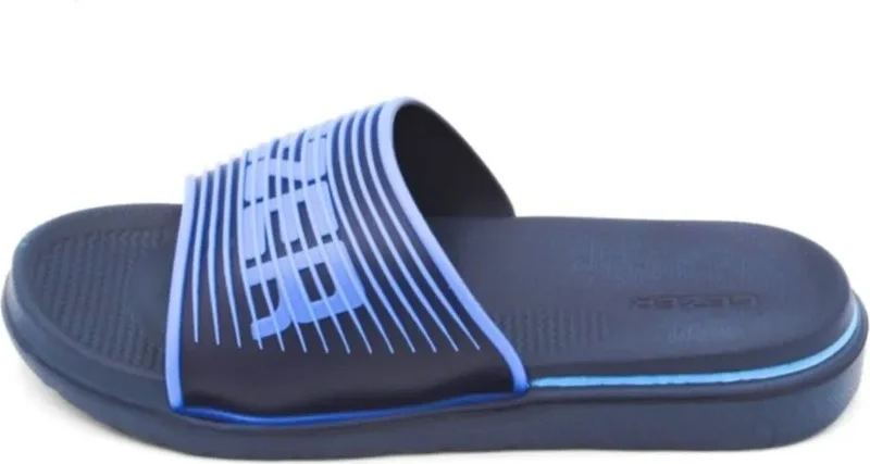 جيزر Men's Comfortable Sole Luxury Bathroom Balcony Pool Beach Slippers Navy Blue