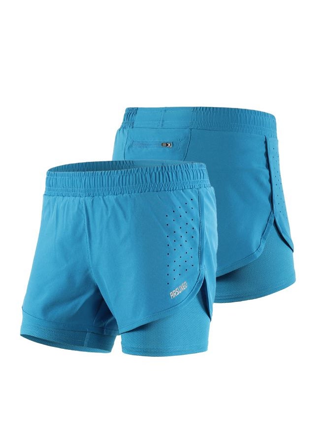 ARSUXEO 2-In-1 Breathable Running Shorts With Longer Liner S  - Image 2