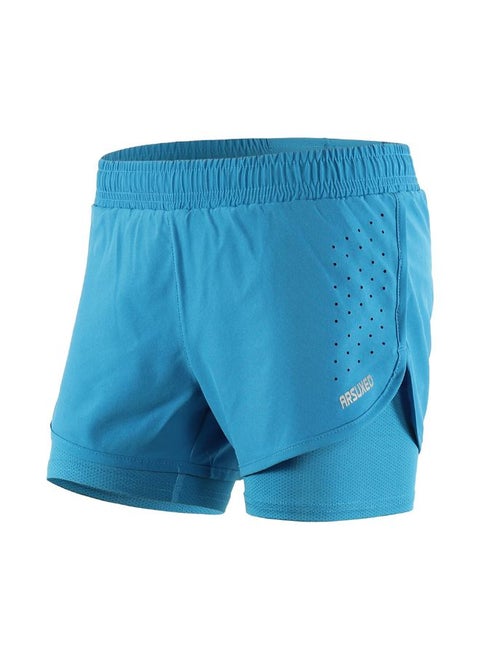 2-In-1 Breathable Running Shorts With Longer Liner S