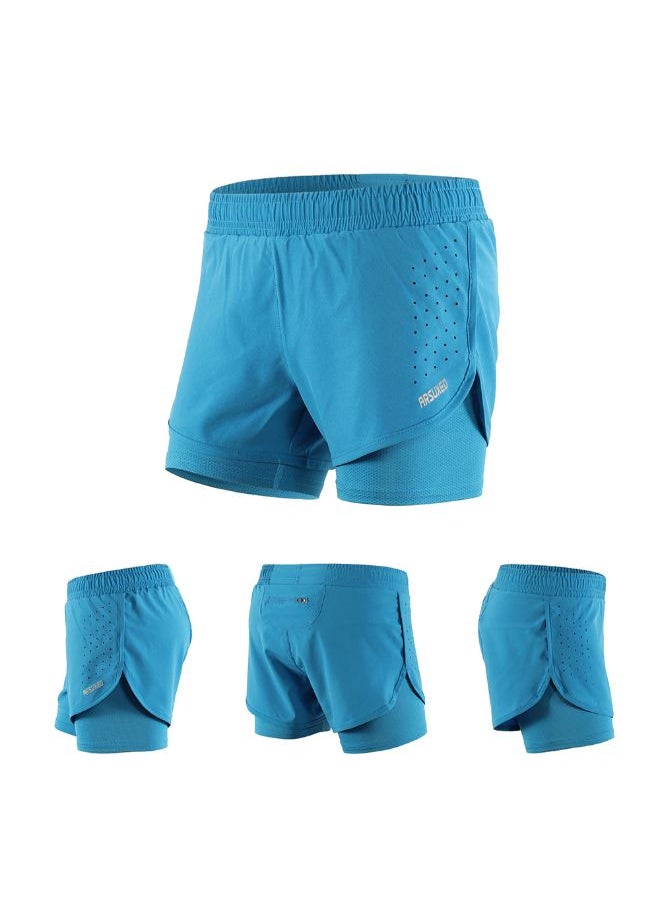 ARSUXEO 2-In-1 Breathable Running Shorts With Longer Liner S  - Image 3