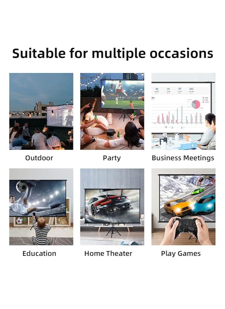 Generic Projector Screen with Stand 100 inch Indoor Outdoor Projection Screen, Portable 16:9 4K HD Movie Screen with Carry Bag  - Image 3