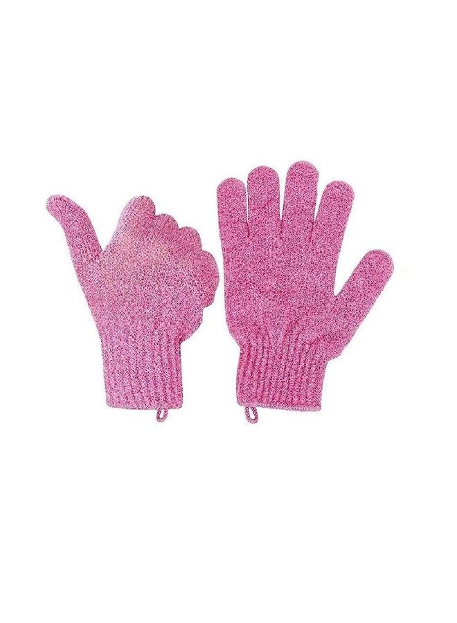CONNECTWIDE Bath Glovebody Scrubber Gloves Pair (Pink)  - Image 3