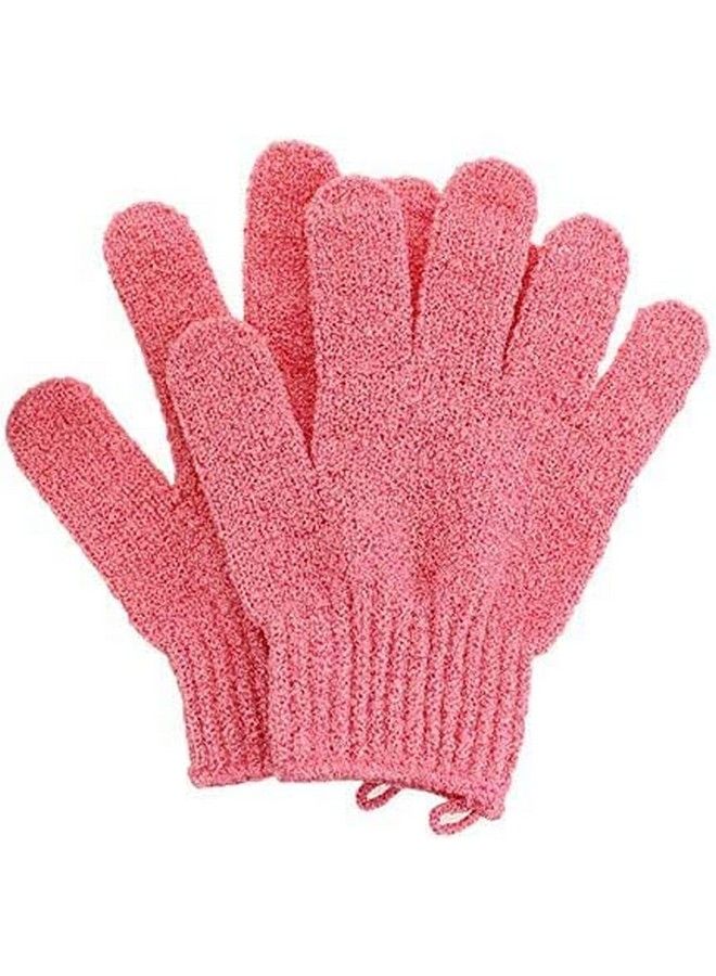 CONNECTWIDE Bath Glovebody Scrubber Gloves Pair (Pink)  - Image 2