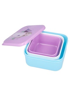 Disney 3 Piece Nesting Snack Boxes Set Frozen the Snow Queen BPA Free Containers Space Saving and Portable Storage Snack Box  - Image 3