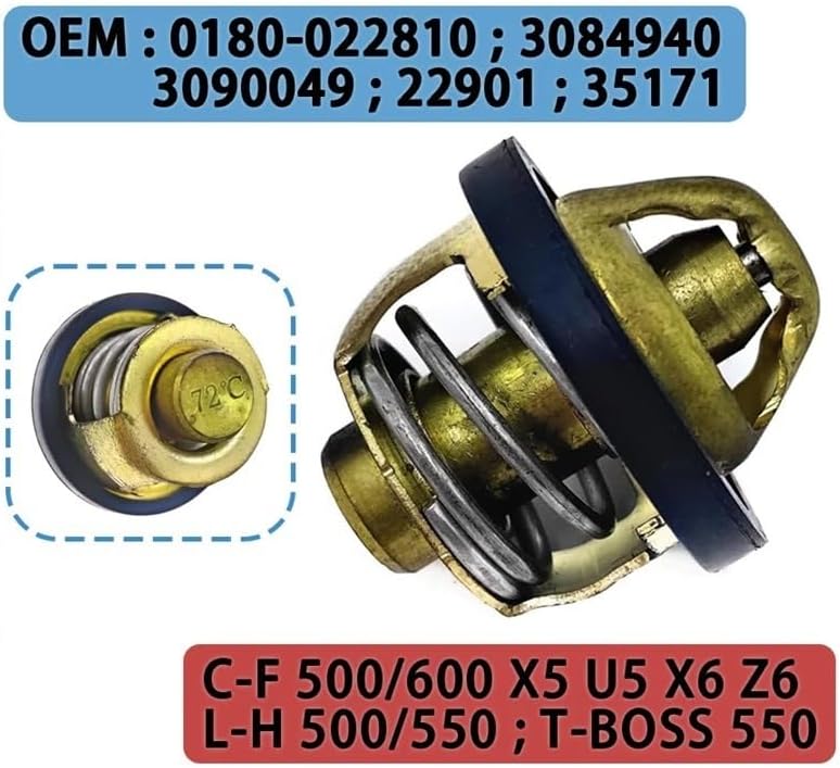 منظم حرارة مناسب لـ CF500 CF188 CF196 600 625 Lh 500 520 625i M550L T-BOSS 550 22901 35171 1BE-12411-00 0180-022810 - Image 2