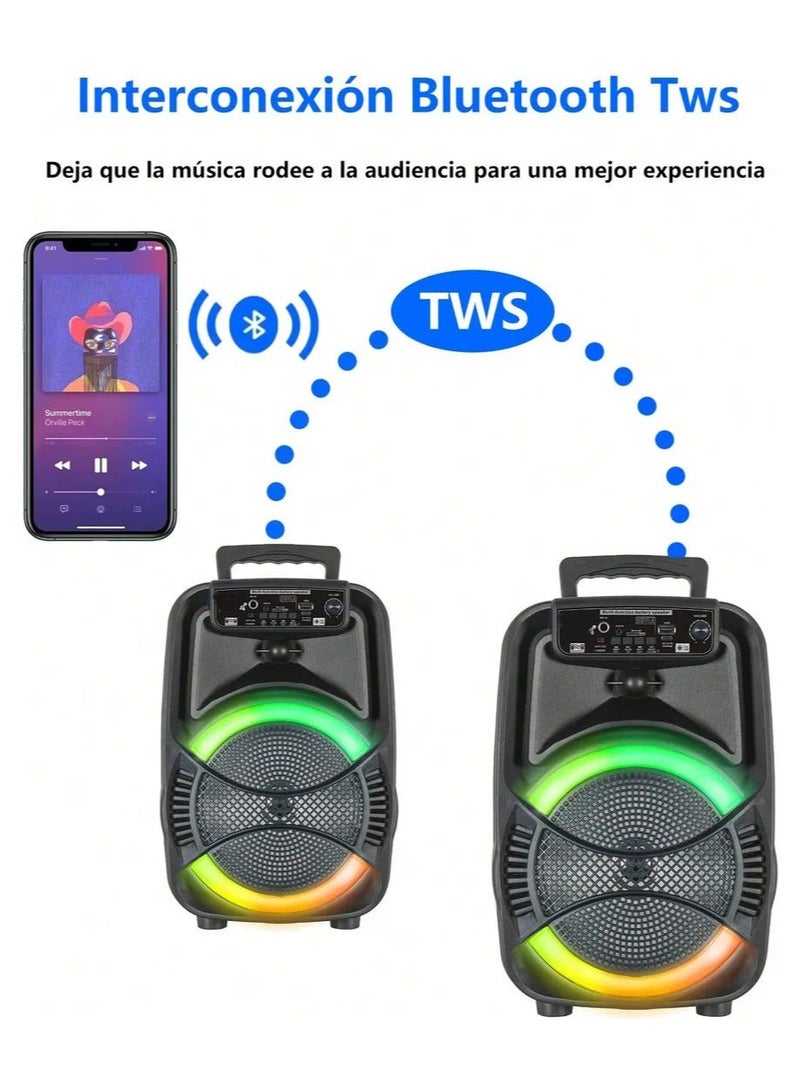 LC BT Portable Speaker with Karaoke Mic 10W - Image 4