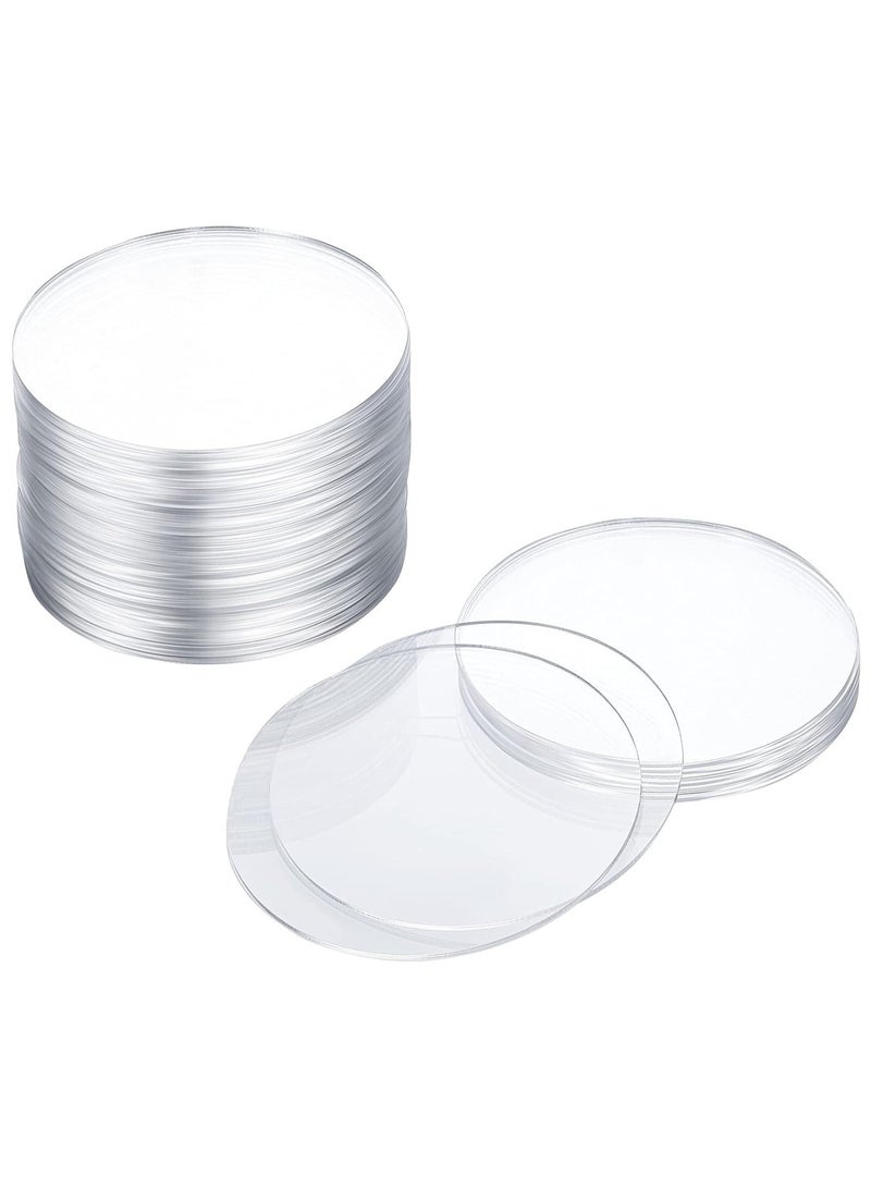 TPGP 20 Pieces Clear Acrylic Sheet Acrylic Disc Blanks Transparent Round Acrylic Disc Panel 0.06 Inch Thick Circle Acrylic Panel Sign for Vinyl DIY Projects Arts and Craft Supplies (3 Inch Diameter) - Image 1