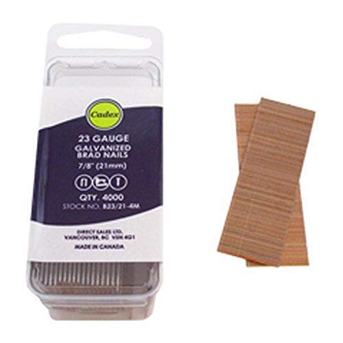 Cadex 23 Gauge Galvanized Brad Nails B23/21-4M 23 Gauge Brads, Galvanized, 7/8", 21Mm, 4000 Pack, 21Mm (7/8”) - Image 2