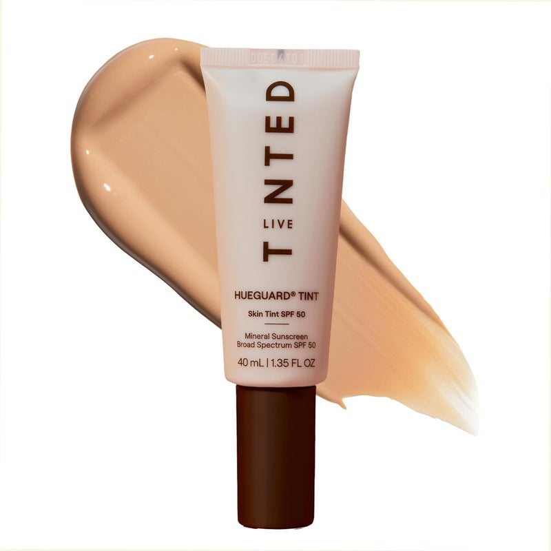 LIVE TINTED Live Tinted Hueguard Skin Tint SPF 50 - Tinted Mineral Sunscreen with Light-Medium Buildable Coverage With a Hydrating and Radiant Finish - Water and Sweat Resistant, 1.35 fl oz - Shade 09 