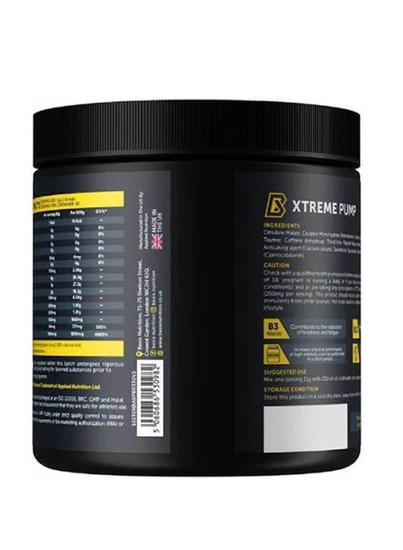 Basix, Xtreme Pump, Blue Razz Rush, 330g - Image 2