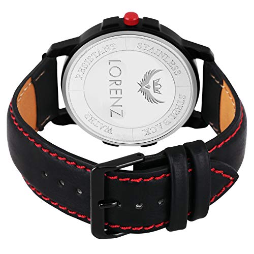 LORENZ Black Dial Watch & Multicolor Wallet Gift Box Combo for Men- CM-2061WL-24 - Image 4