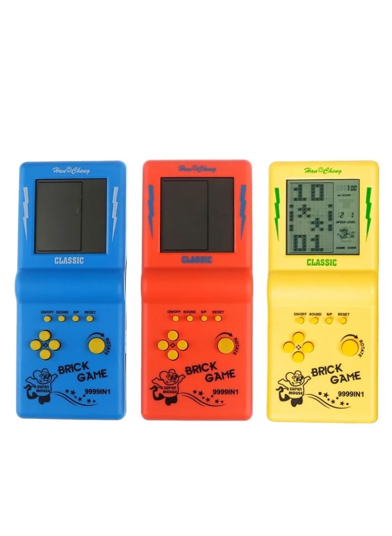 3 Pcs Brick Game Console Large Screen Handheld Games Electronic Games Build in 23 Classic Game for Kids Adults(Random Color) - Image 1