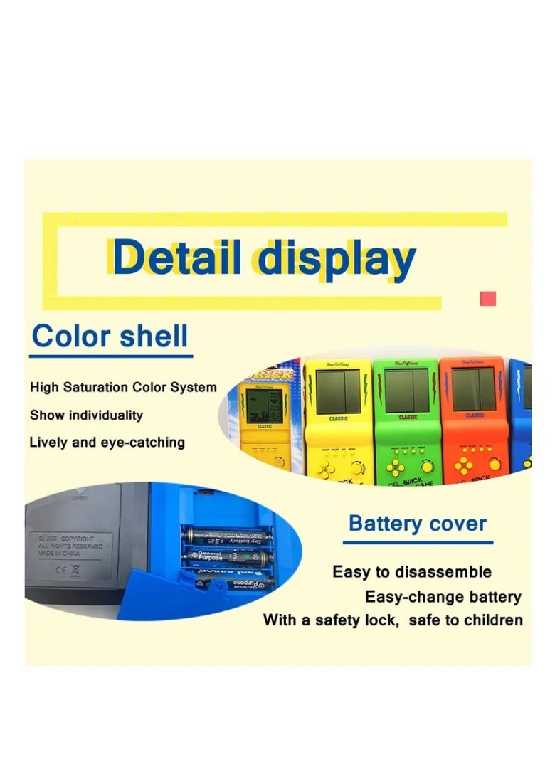 3 Pcs Brick Game Console Large Screen Handheld Games Electronic Games Build in 23 Classic Game for Kids Adults(Random Color) - Image 4
