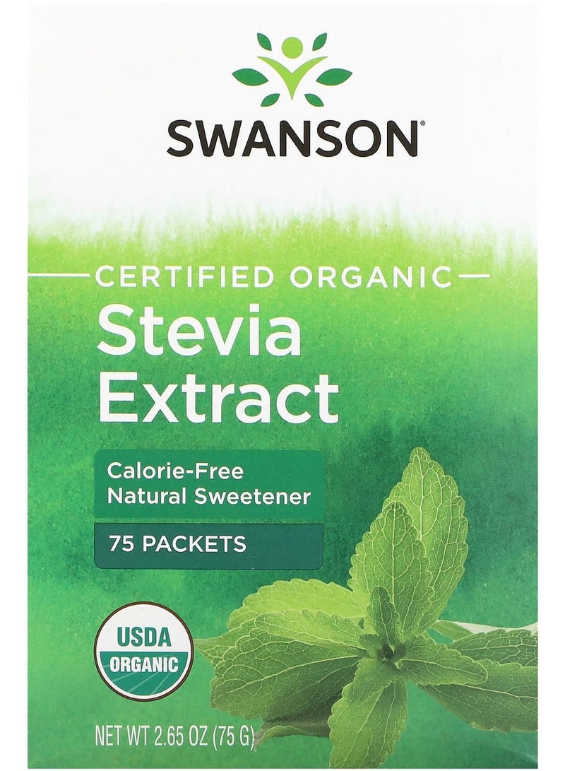SWANSON مستخلص ستيفيا العضوي المعتمد، 75 عبوة