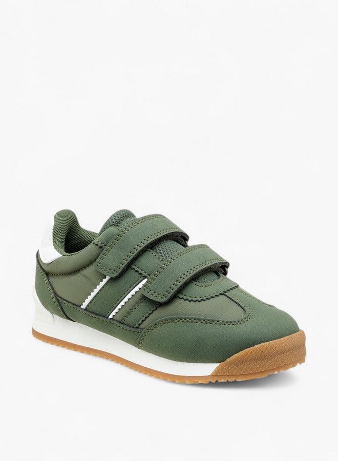 JUNIORS Boys Panelled Sneakers with Hook and Loop Closure  - Image 2
