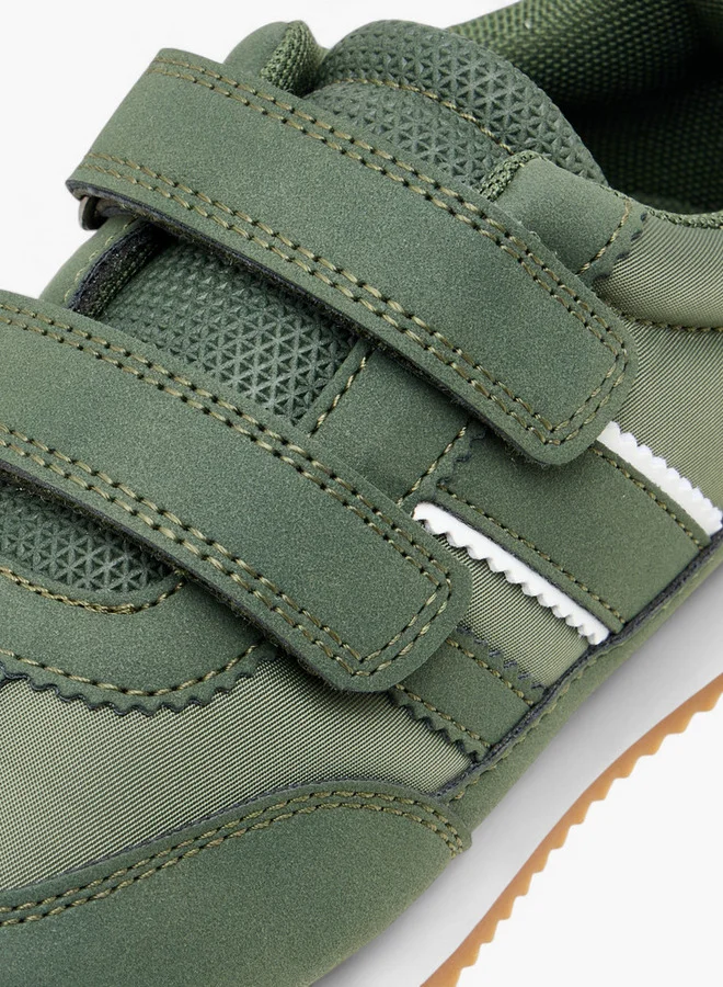 JUNIORS Boys Panelled Sneakers with Hook and Loop Closure