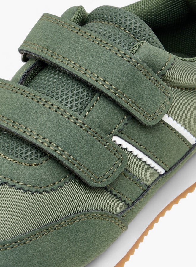 JUNIORS Boys Panelled Sneakers with Hook and Loop Closure  - Image 4